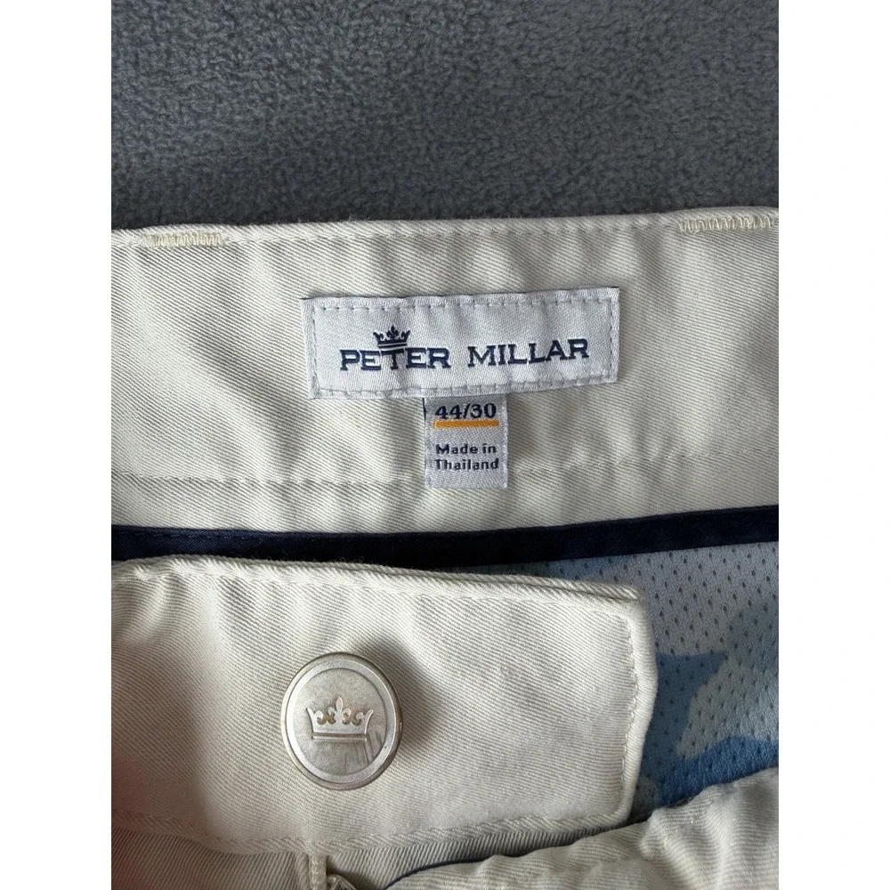Peter Millar EB66 Men's Khaki Pants Beige Performance Golf Office 44x30 5 Pocket